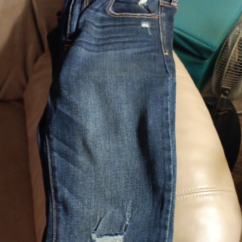 Women's Blue Distressed Jeans
